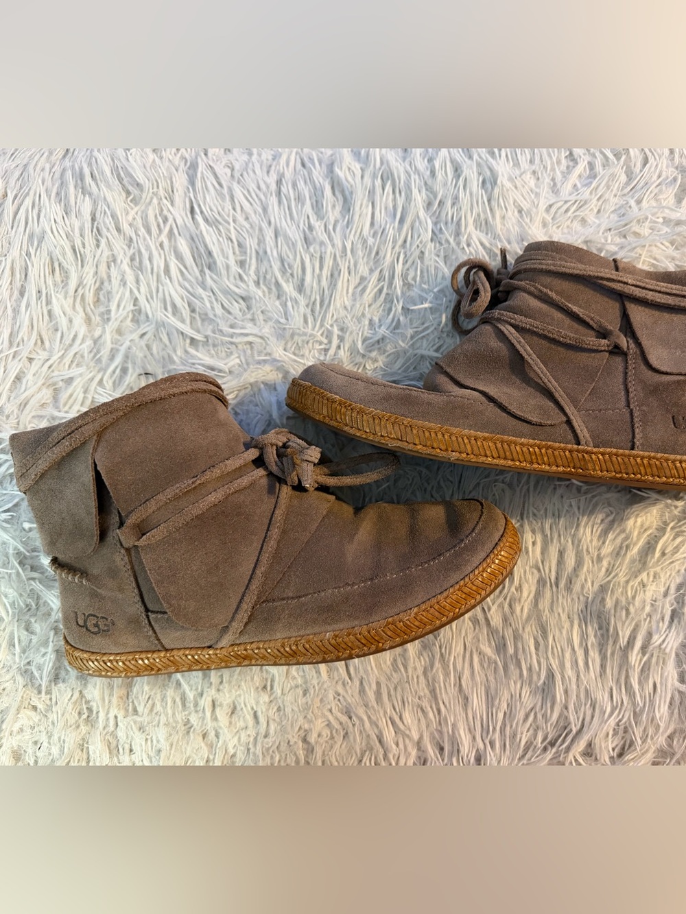 UGG REID SLATE ANKLE BOOT SUEDE BOOTIE ZIPPER WOMENS US 5.5